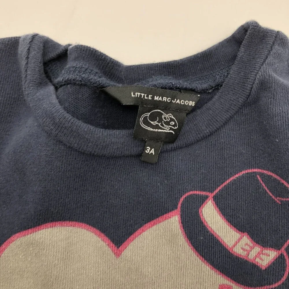 Little Marc Jacobs Girls 3T Sweatshirts BUNDLE 2 Piece Crewneck Pullover Graphic - Picture 7 of 8
